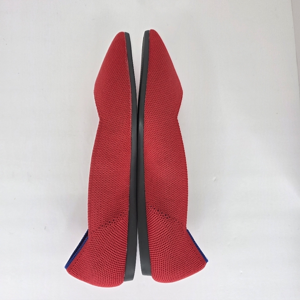 Rothy's "The Point" Pointed Toe Textile  Red Slip On Flats Shoes Women’s Size 8 - Picture 13 of 16